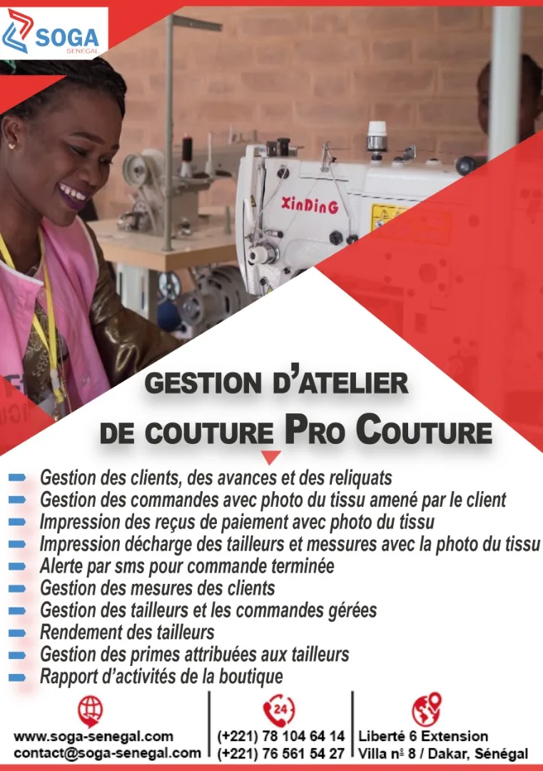 ProCouture: gestion d'atelier de couture